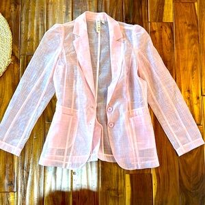 Dolan Pink Sheer Blazer